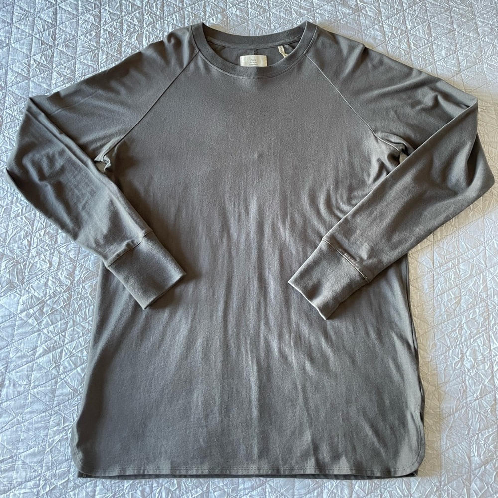 Fear of God Essentials Long Sleeve Shirt - Men’s Large - Taupe Grey